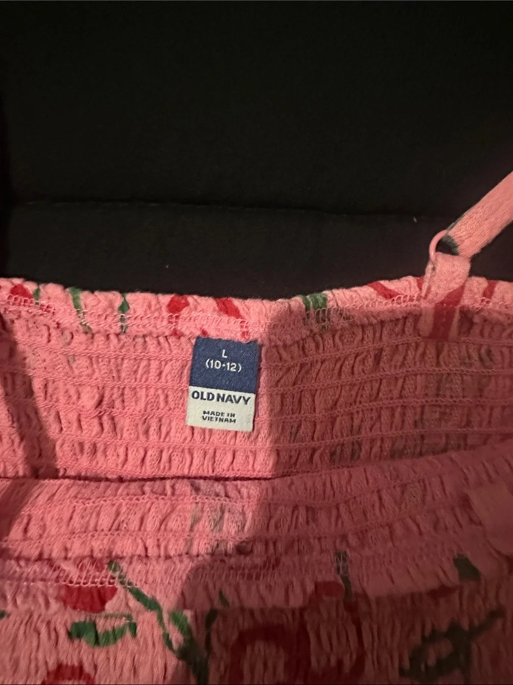 Old Navy Pink Cherry-Print Smocked Cami Top